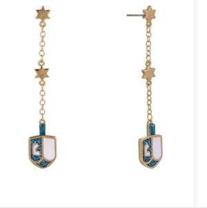 Hallmark Linear Dreidel Earrings